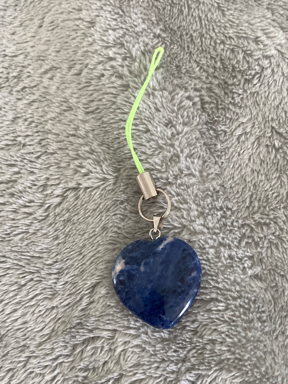 Car/cellphones/ipad/keychain blue heart charm